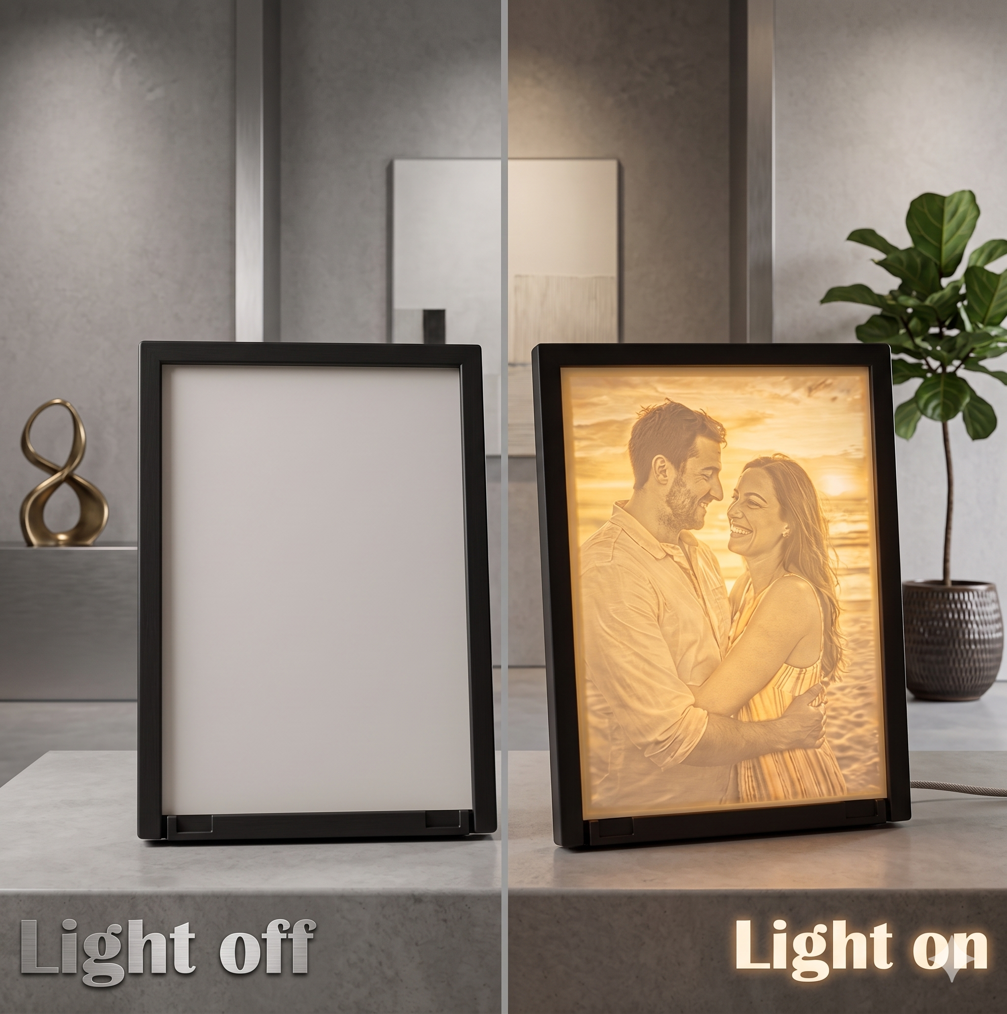 lithophane photo frame