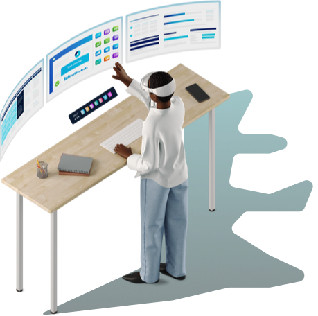 man work in computer